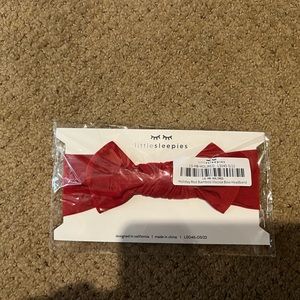 Little Sleepies Holiday Red Bamboo Bow